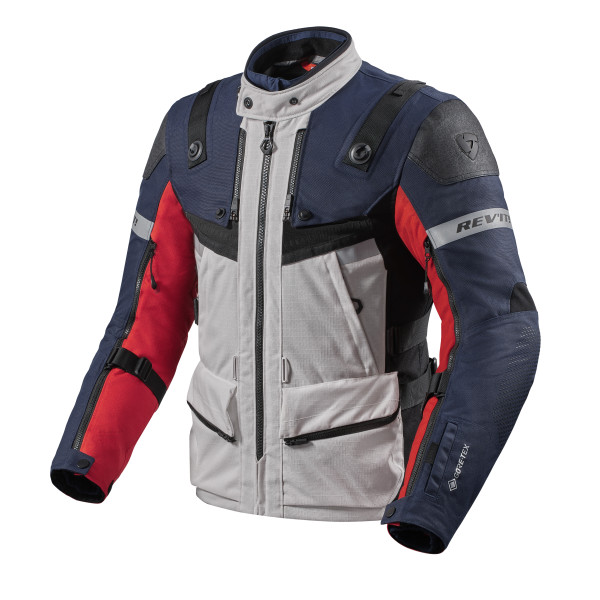 Rev'it! REV'IT Defender 3 GTX Jacket Silver/Red/Blue
